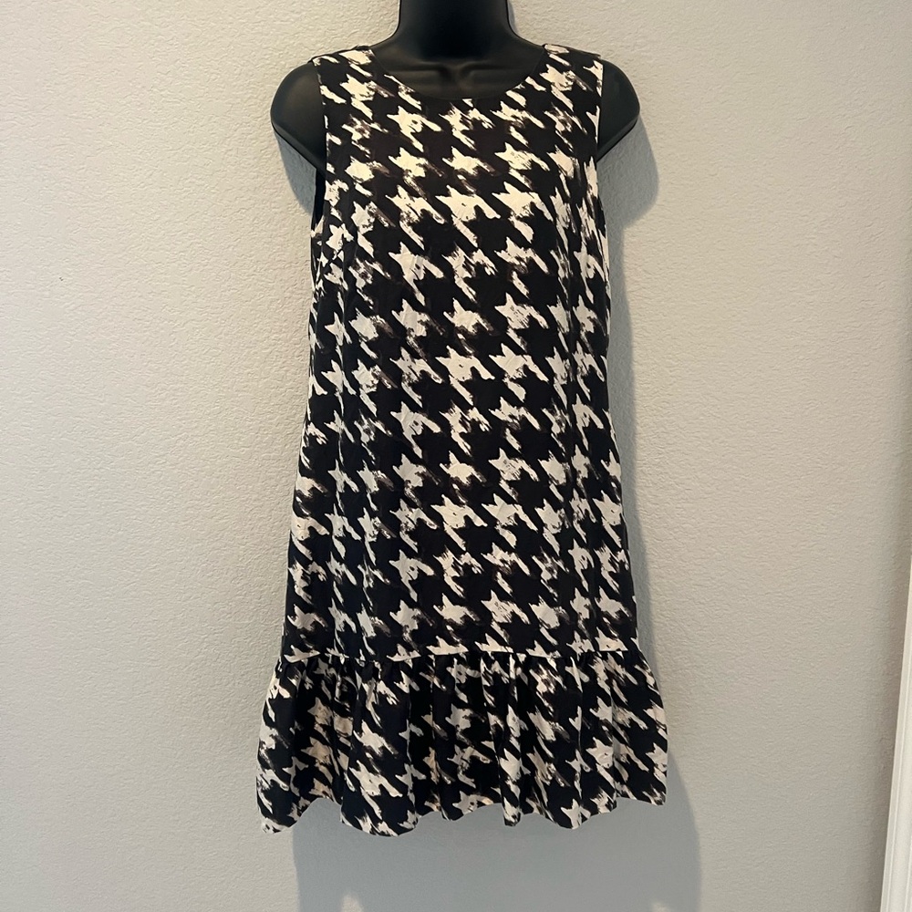 Black and White Houndstooth Dress